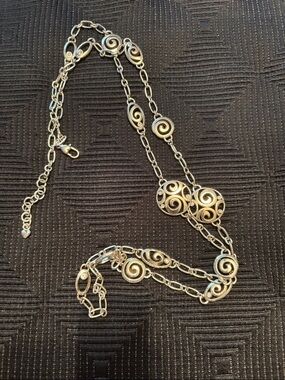 Brighton London Groove 42” silver plated necklace.